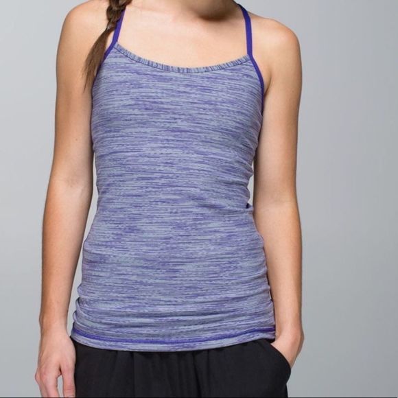 Lululemon Power Y Wee From Space Purple Luon Fitted Athletic Tank - Picture 1 of 3